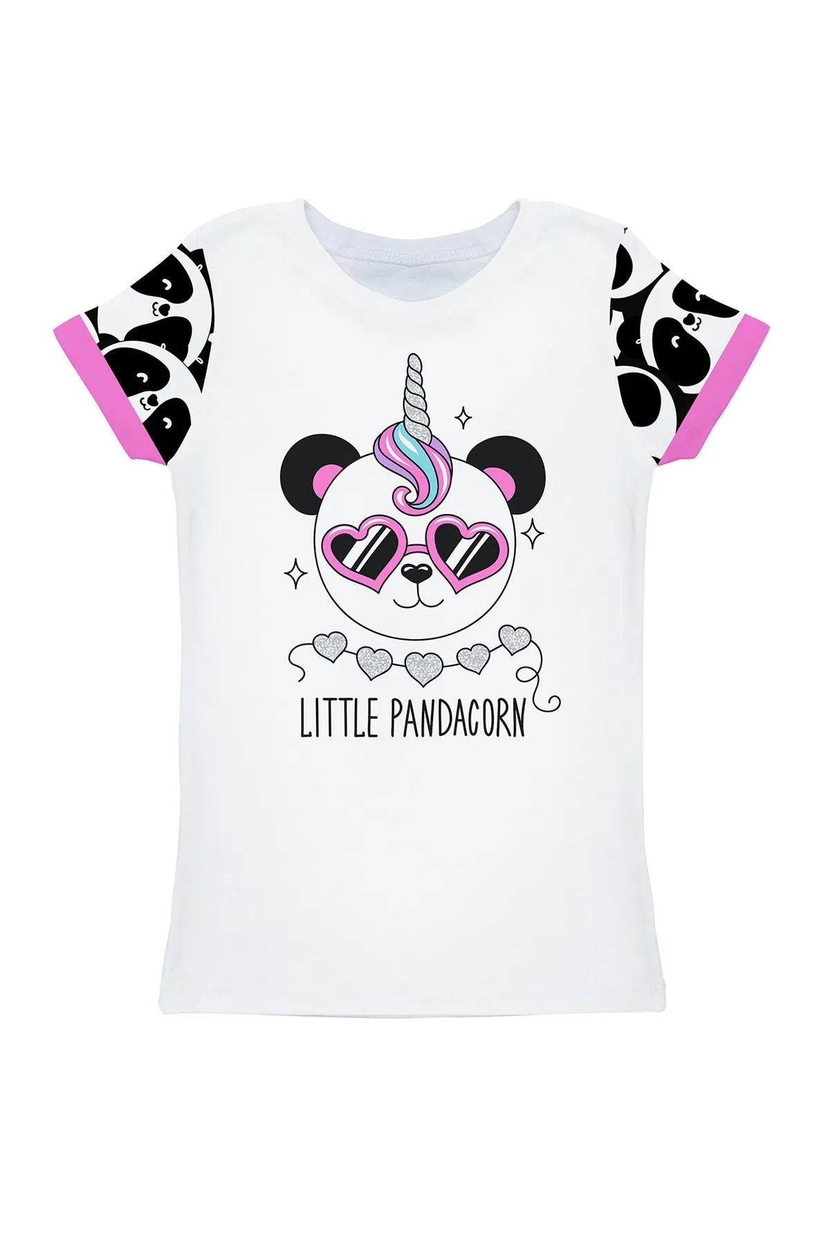 BUY 1 GET 4 FREE! OMG! panda Zoe White Cute Pandacorn Print Designer T-Shirt - Kids