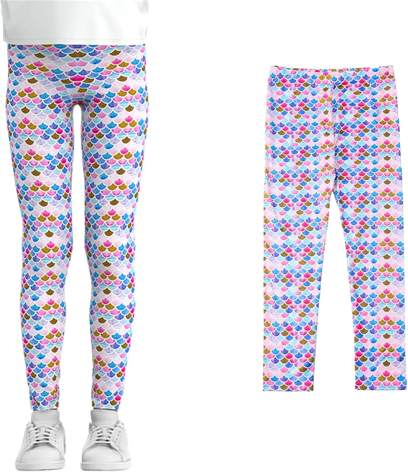 Camouflage Long Baby Kids Legging Stretch Mermaid Trousers Toddler Print Yoga Girls Pants Toddler Fleece Lines