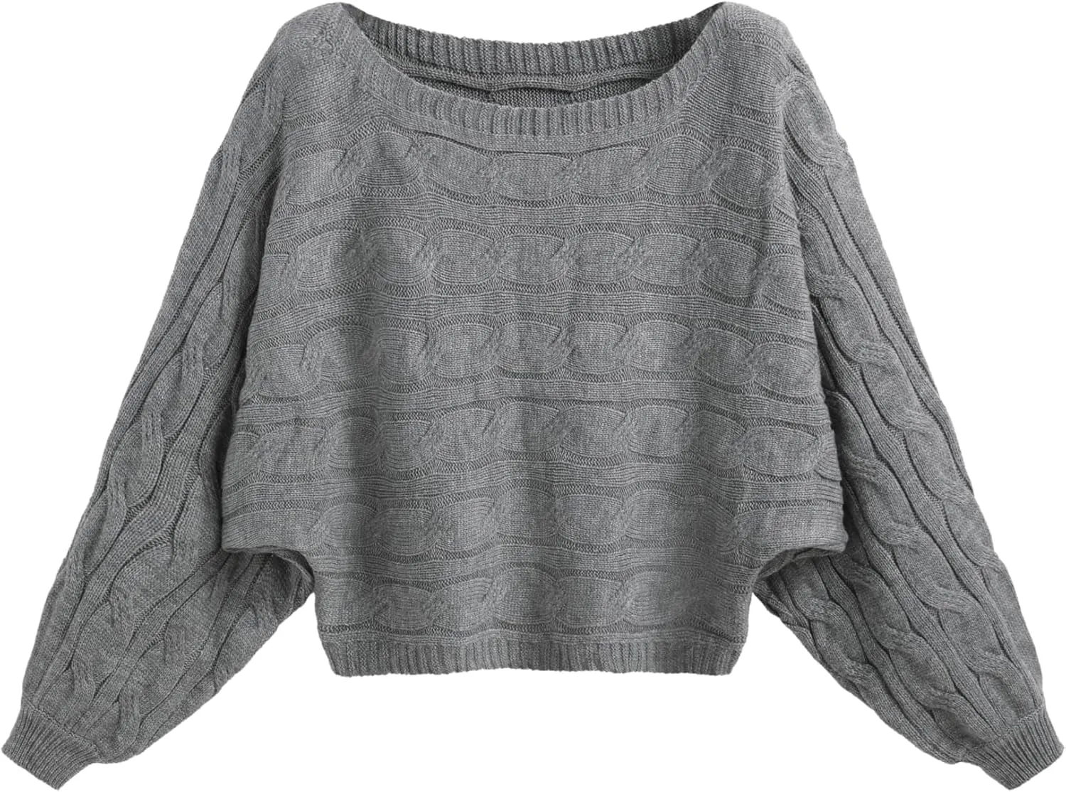 CIDER Women’s Boat Neck Dolman Sleeve Knit Sweater Fall Trendy Sweater Pullover Tops Jumper