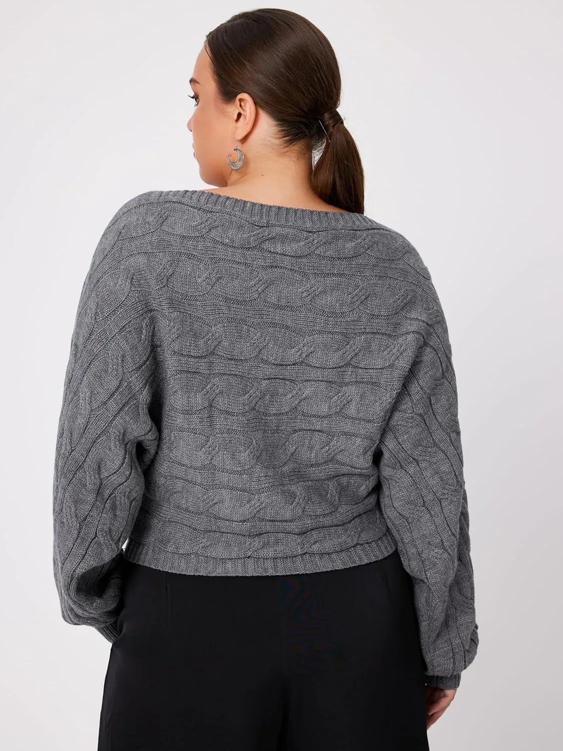 CIDER Women’s Boat Neck Dolman Sleeve Knit Sweater Fall Trendy Sweater Pullover Tops Jumper