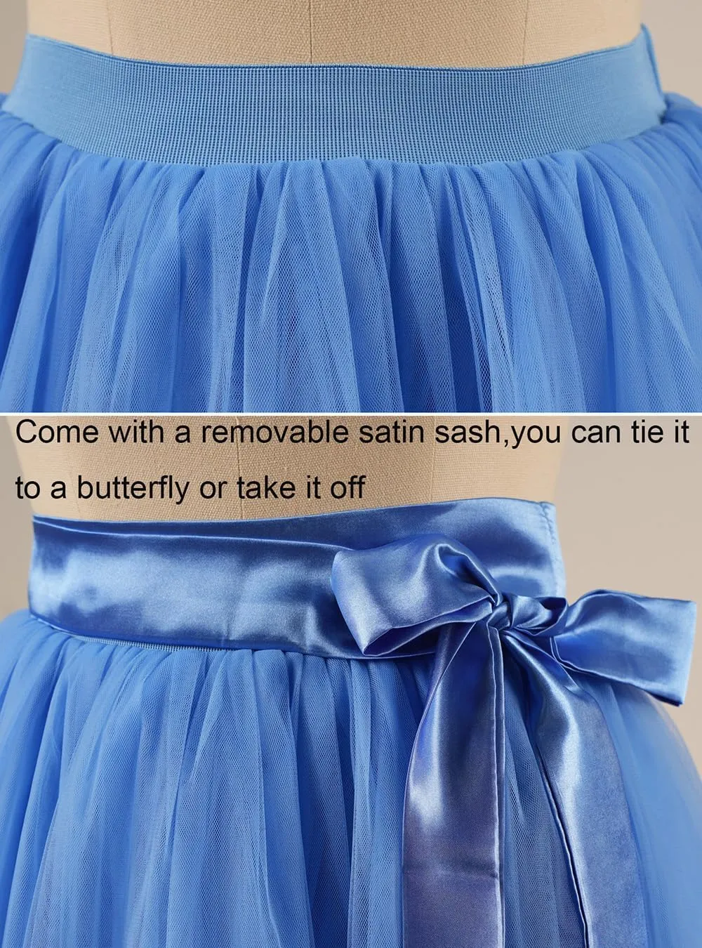 EllieHouse Womens Short Tutu Tulle Skirt with Sash PC06