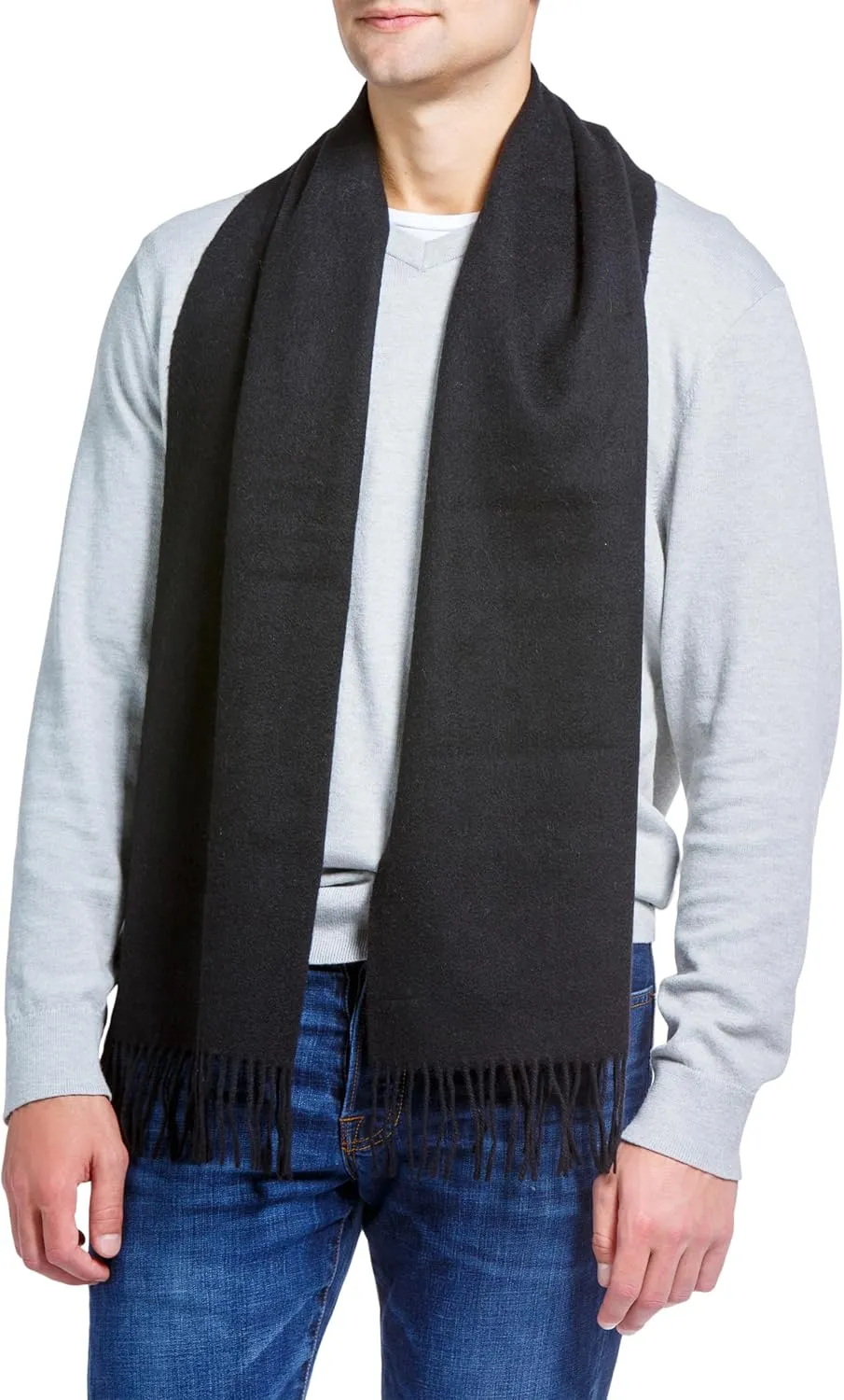 Fishers Finery Men's 100% Pure Cashmere Winter Scarf; 2-Ply Ultra Plush