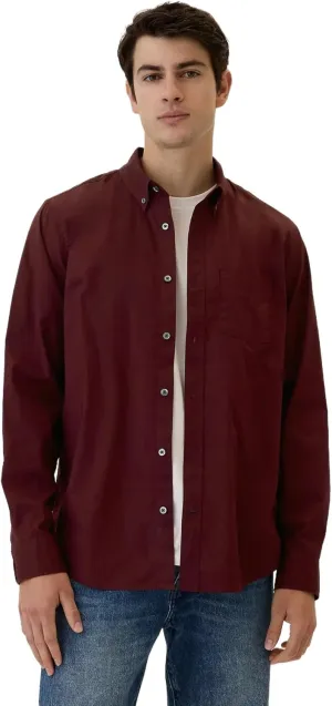 GAP Men's Standard Fit Stretch Poplin Long Sleeve Button Down Shirt