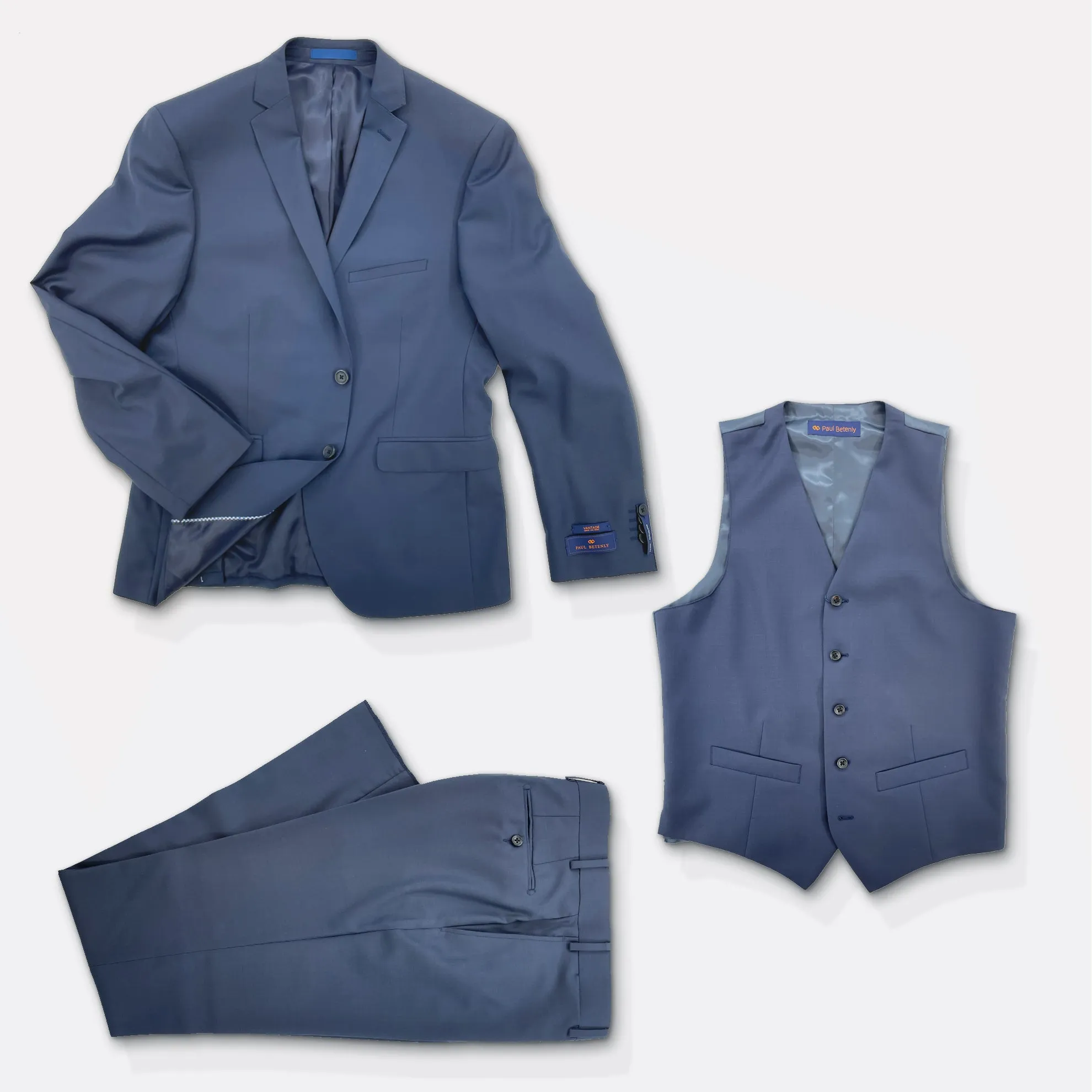 Griffin-Gabriel Slim Super 120's Two Piece Suit / Cobalt Blue