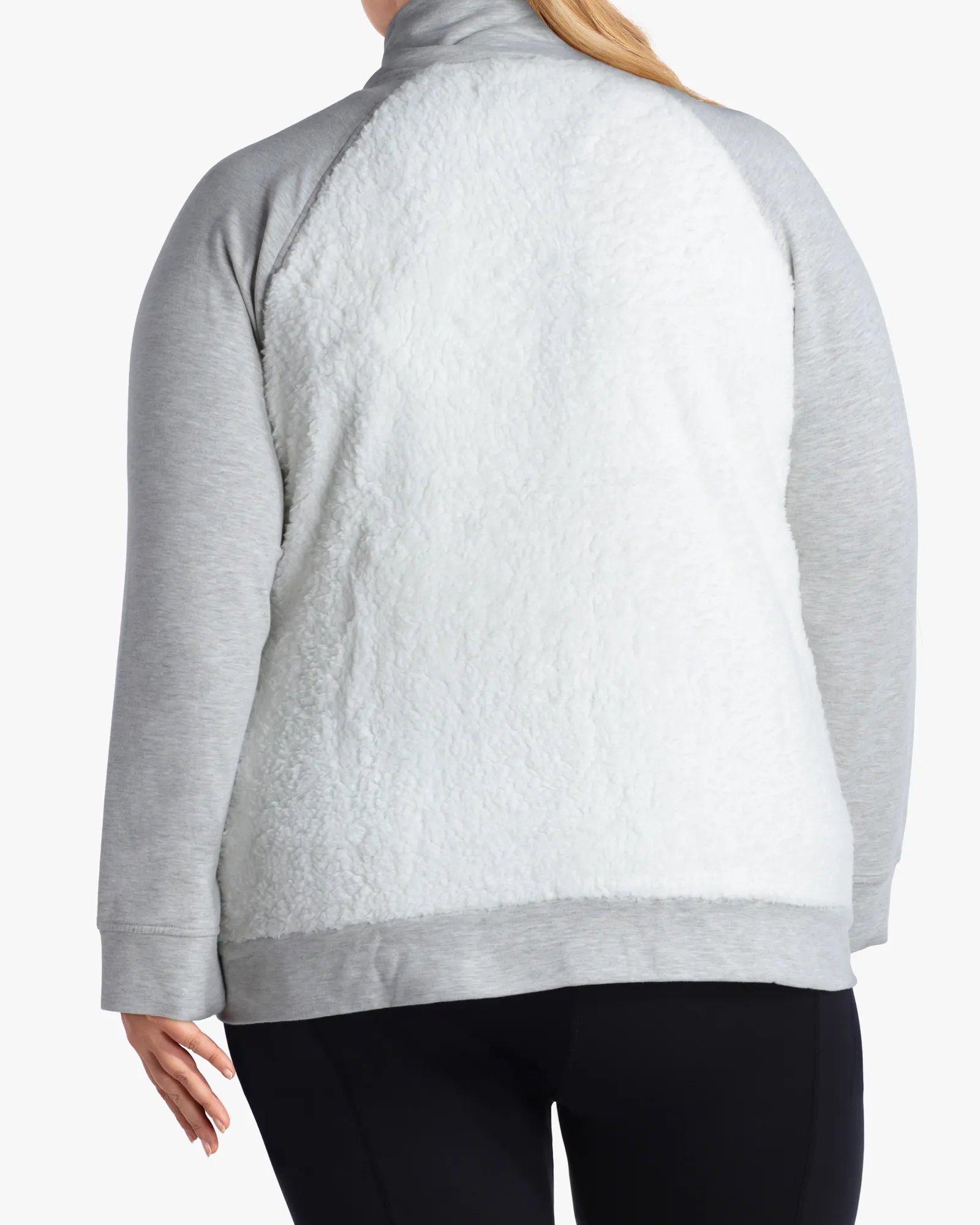 Legend Sherpa Track Jacket | Ivory / Light Grey
