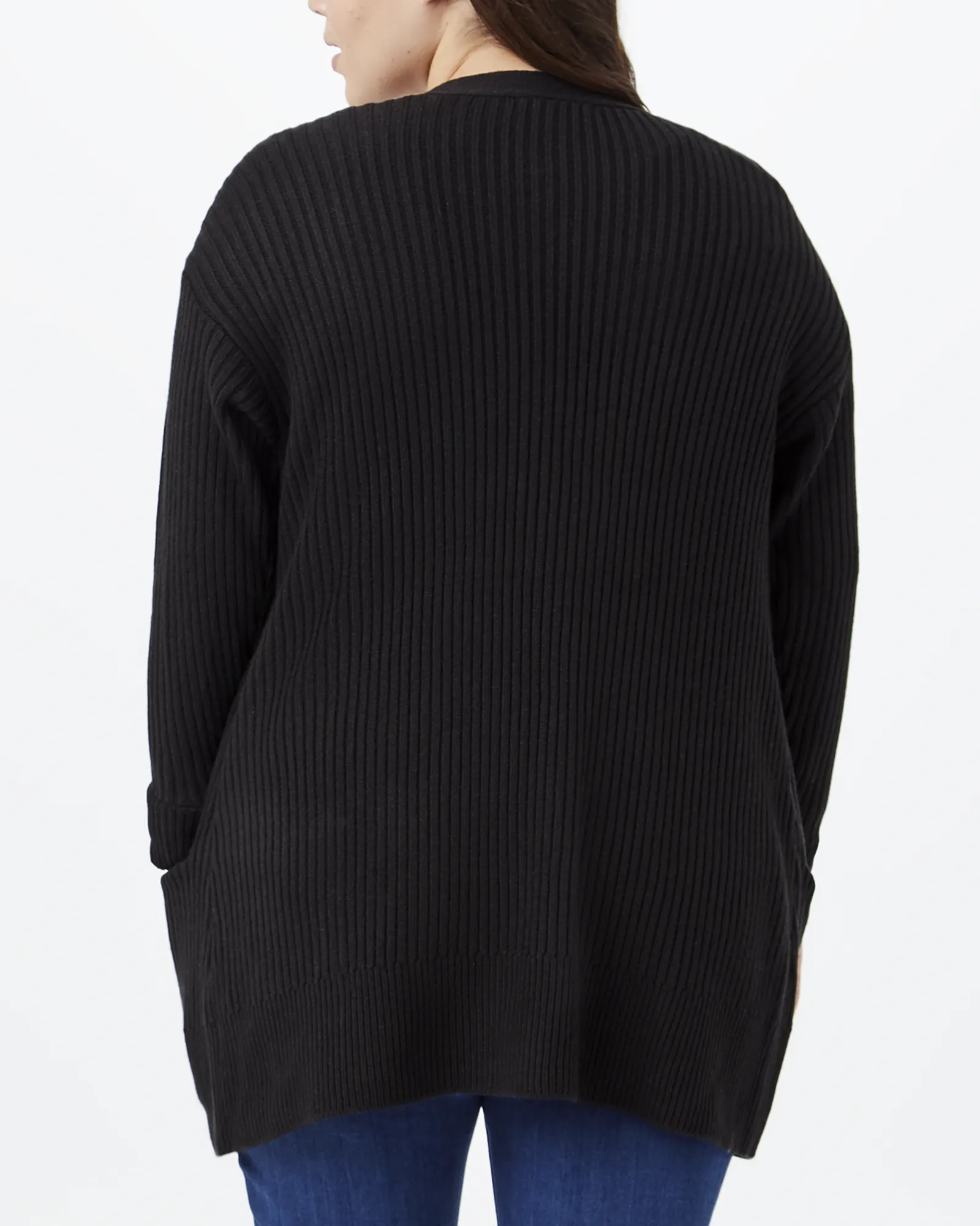Lilah Cable Knit Cardigan | Black