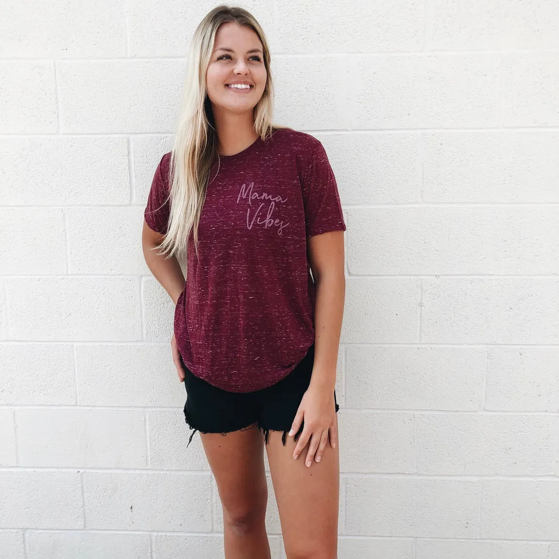 Mama Vibes • Maroon Marbled Crew