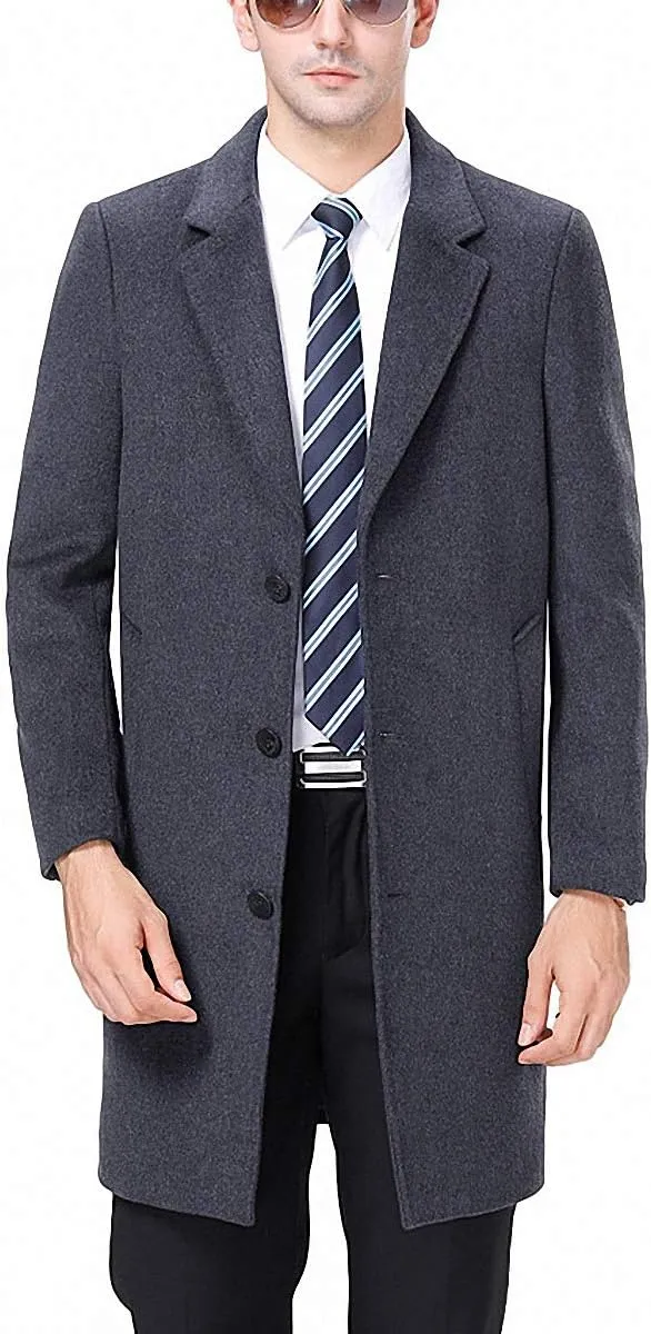 Men's Classical France Style Warm Wool Coat #1W1F153160123