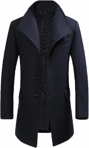 Men's Classical France Style Warm Wool Coat #1W1F153160123
