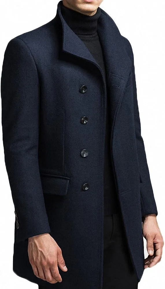 Men's Classical France Style Warm Wool Coat #1W1F153160123
