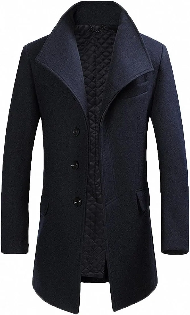 Men's Classical France Style Warm Wool Coat #1W1F153160123