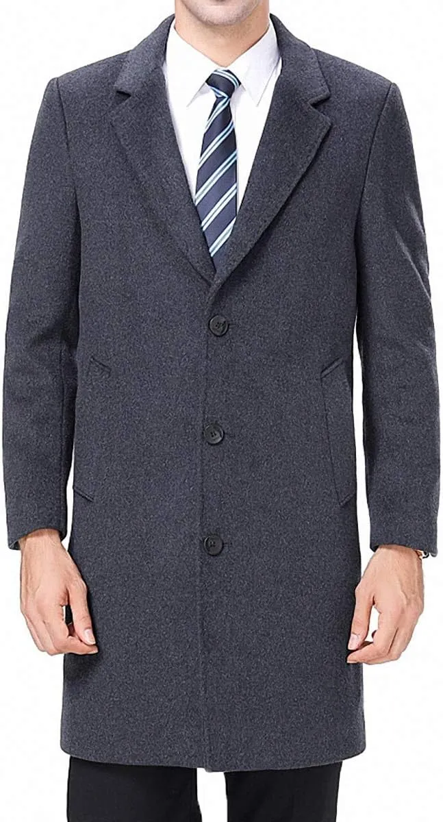 Men's Classical France Style Warm Wool Coat #1W1F153160123
