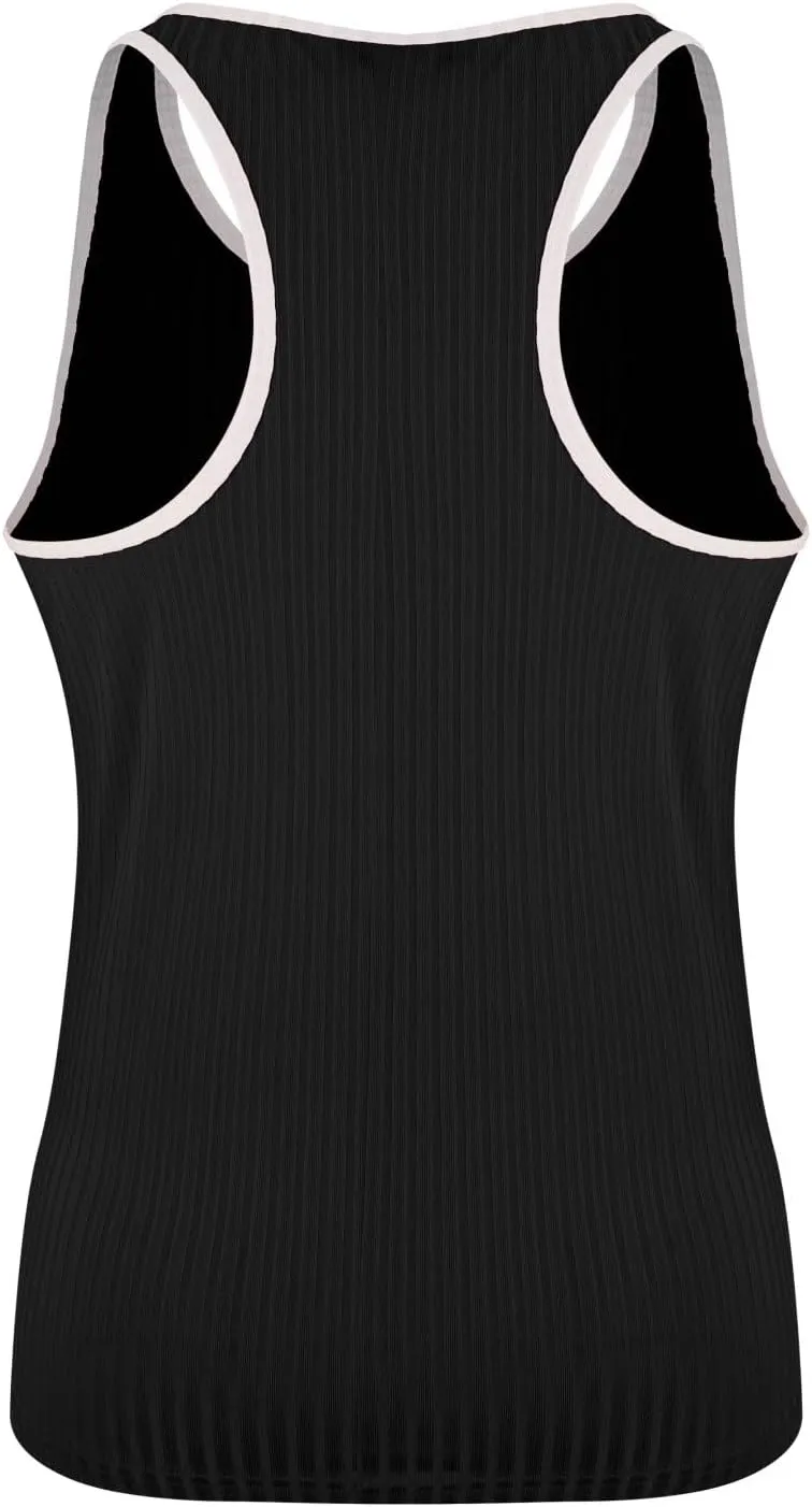 Men's Vertical Stripes Ribbed Tank Tops 2025 Fashion Knit Sleeveless Workout T Shirt Muscle Gym Fitness Tees Casual