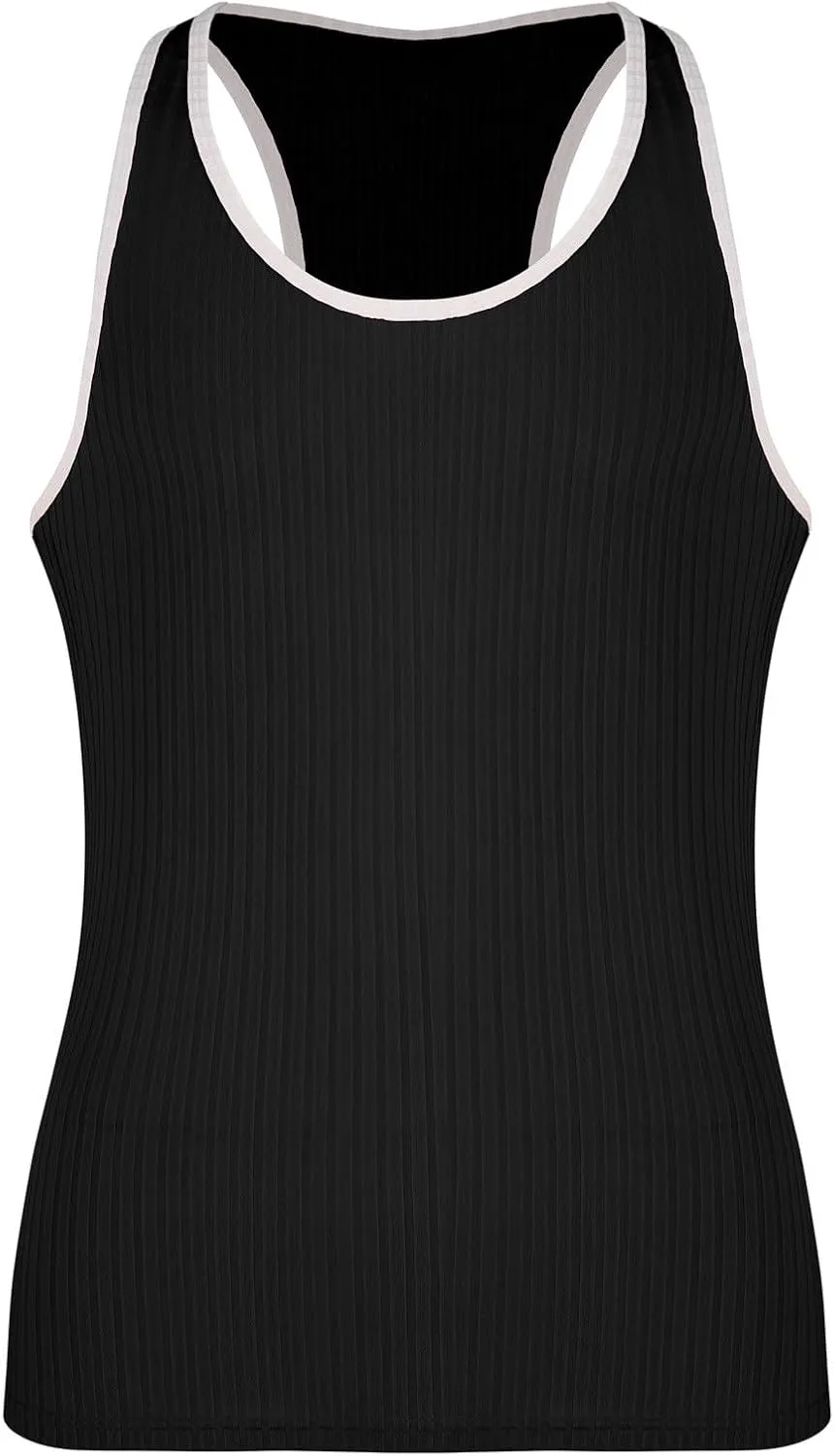 Men's Vertical Stripes Ribbed Tank Tops 2025 Fashion Knit Sleeveless Workout T Shirt Muscle Gym Fitness Tees Casual