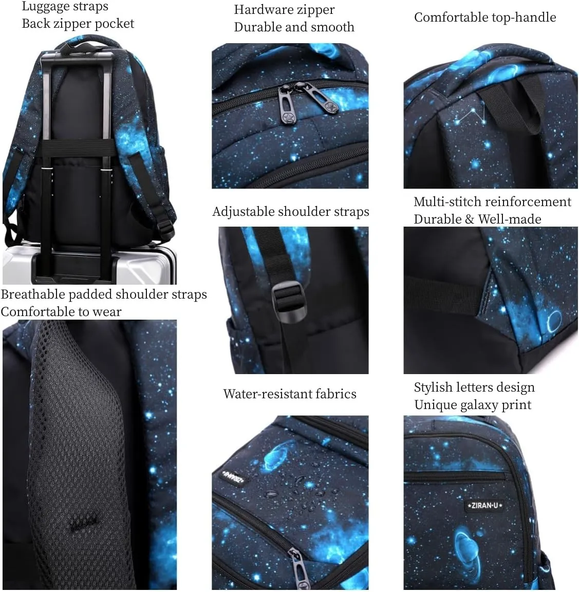 MITOWERMI Kids' Backpack for Boys Girls Elementary School Bags for Boys Bookbags Primary Students Children Backpack Dark Blue Geometric