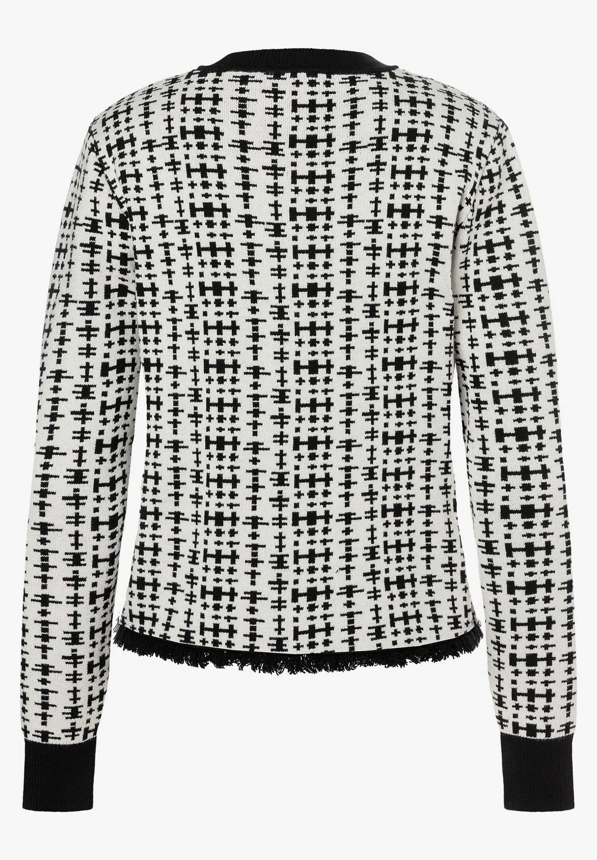 More & More Knit Cardigan Black/White
