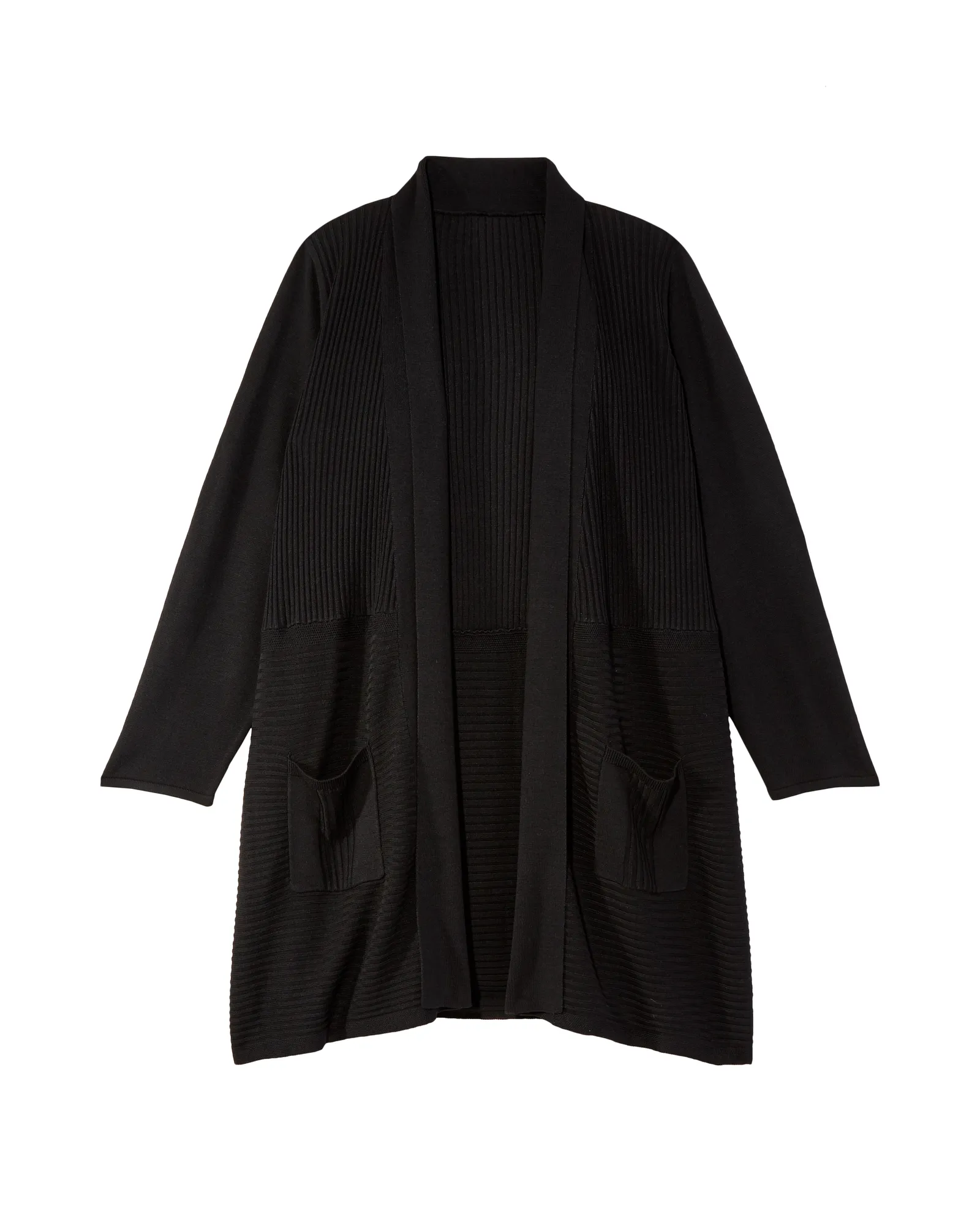 Paola Front-Pocket Cardigan | Black