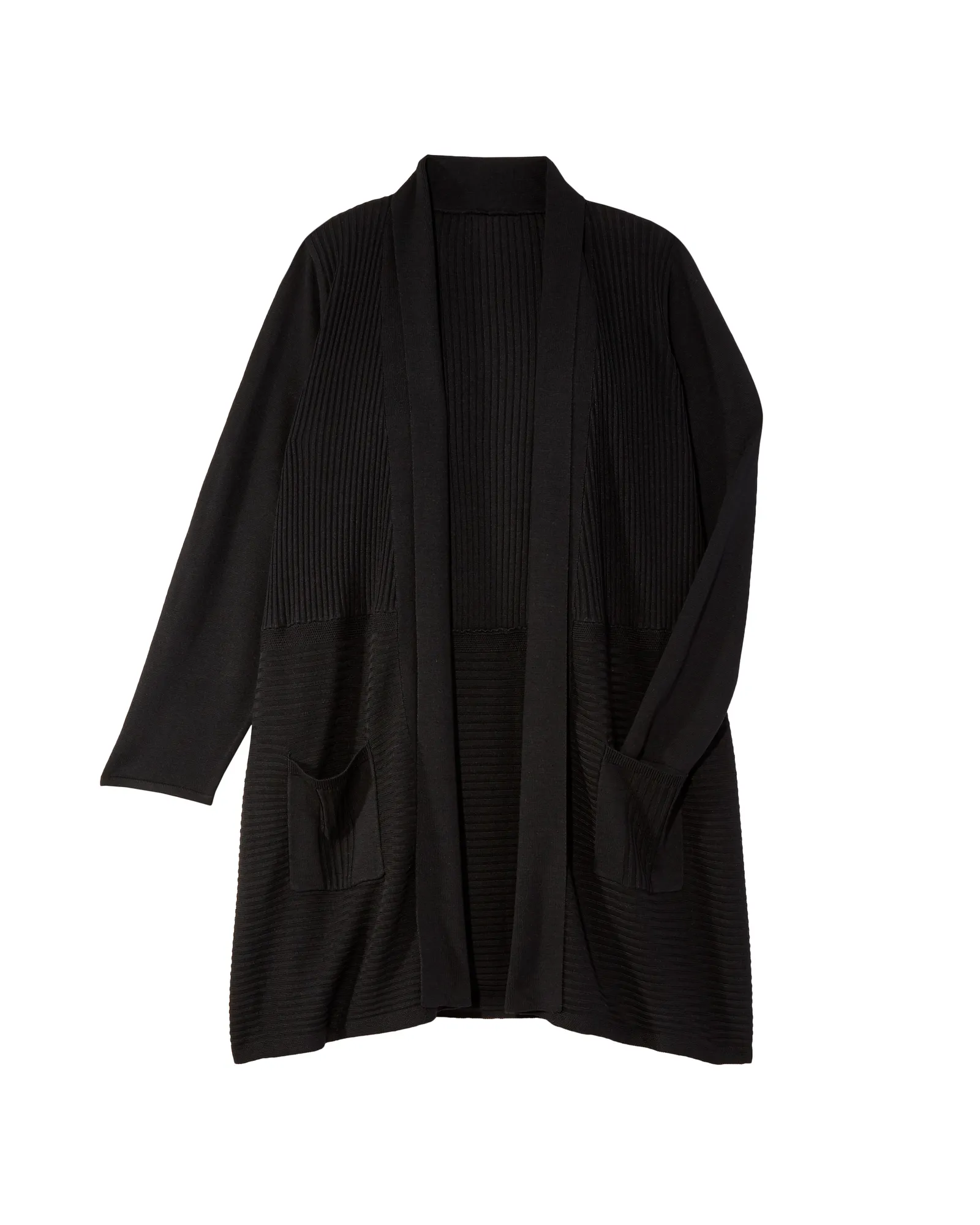 Paola Front-Pocket Cardigan | Black