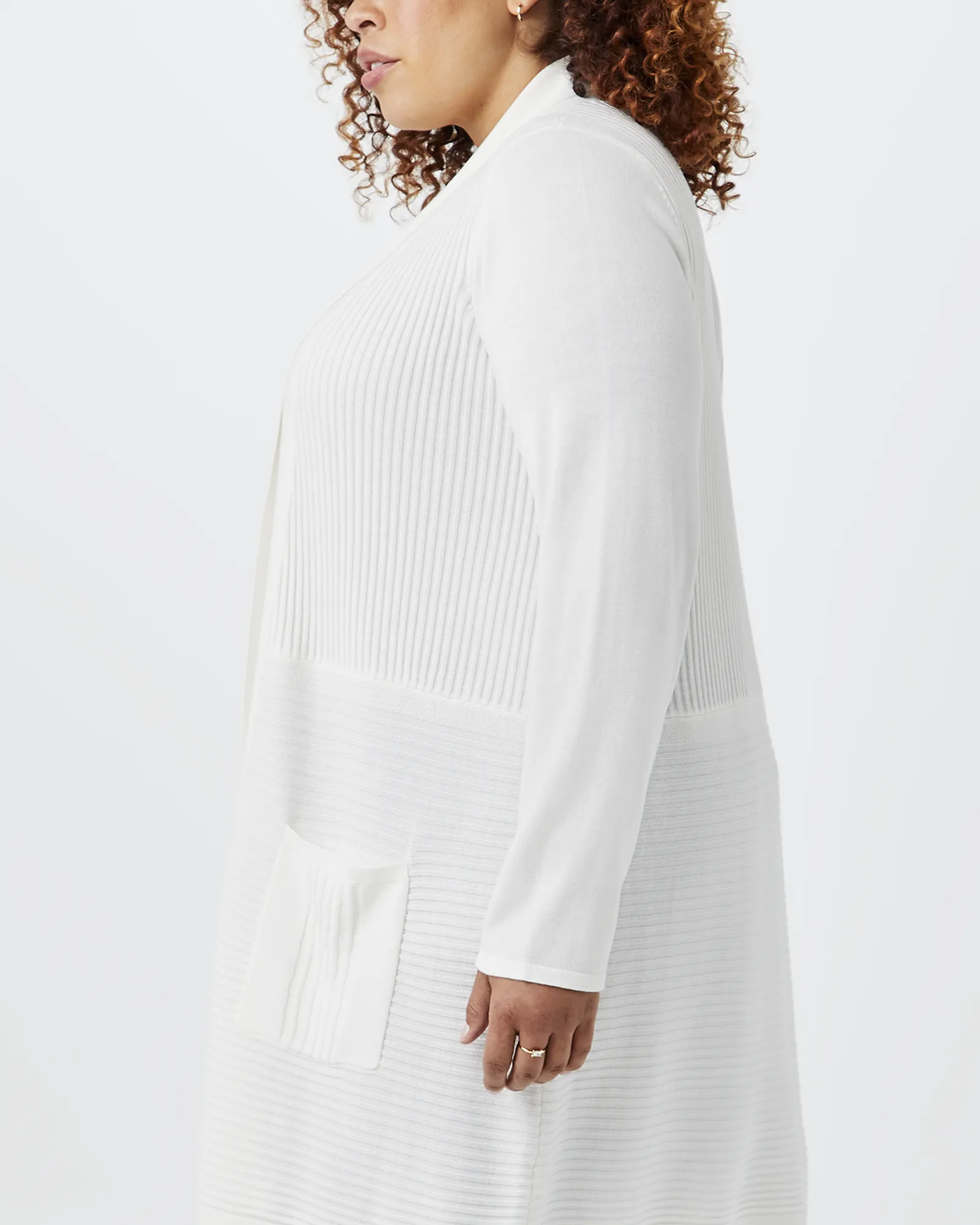 Paola Front-Pocket Cardigan | Ivory