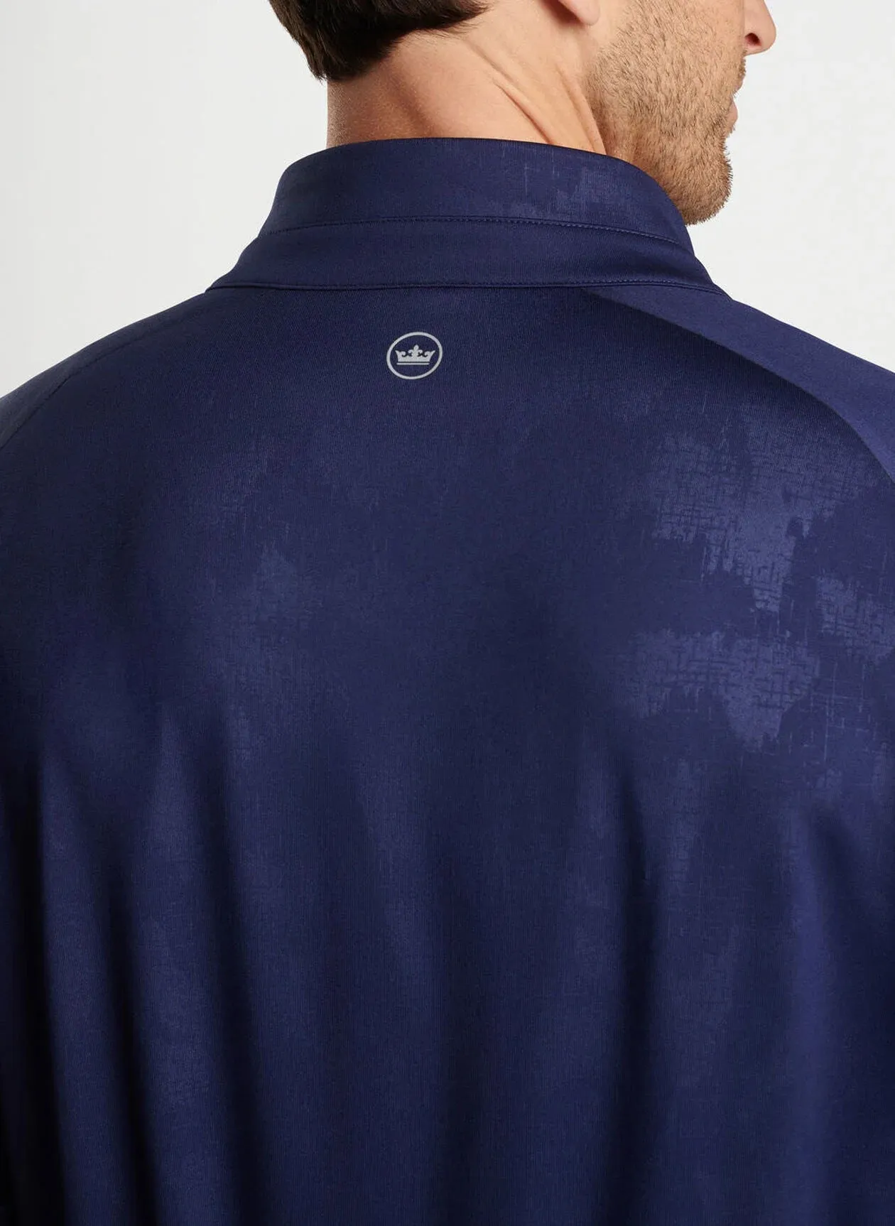 Peter Millar Verge Windowpane Camo Performance Quarter-Zip
