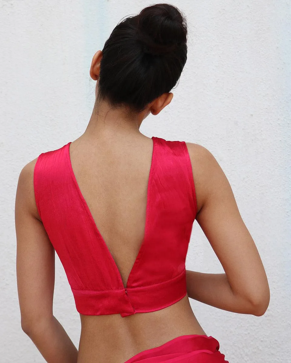 Sanchala Mashru Silk Blouse