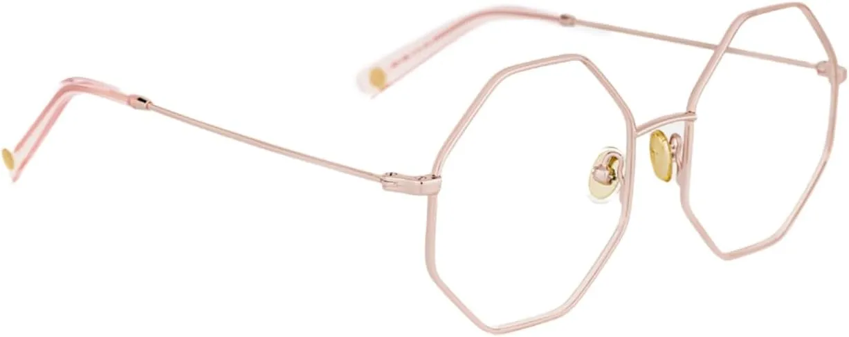 TIJN Designer Glasses for Women Men, Fashion Eyeglasses Metal Frames, Non-Prescription Eye Glasses Geometric Shape(Duncan)