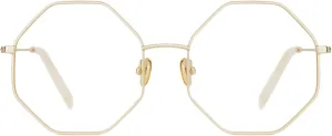 TIJN Designer Glasses for Women Men, Fashion Eyeglasses Metal Frames, Non-Prescription Eye Glasses Geometric Shape(Duncan)