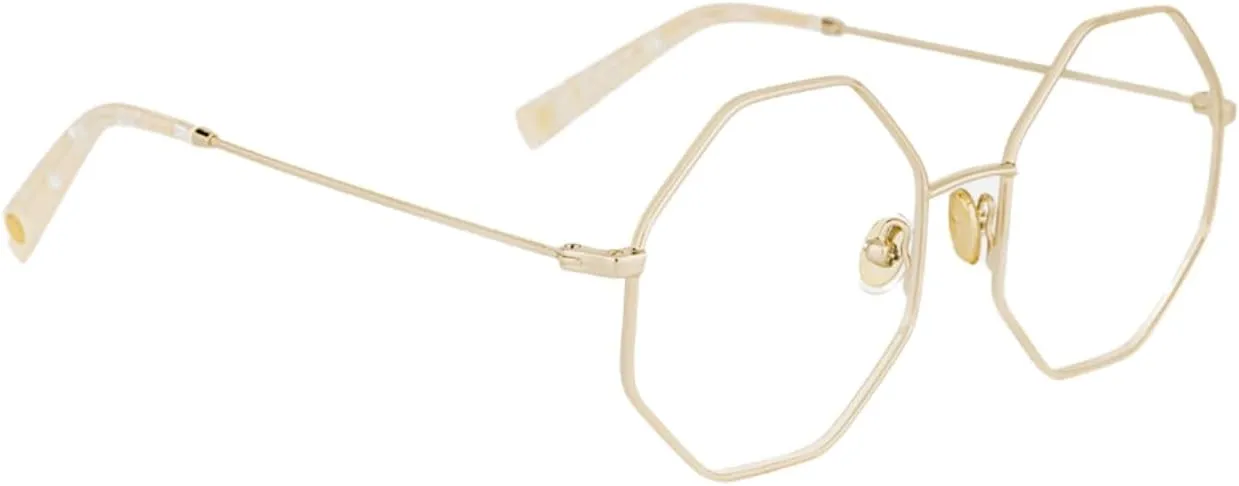TIJN Designer Glasses for Women Men, Fashion Eyeglasses Metal Frames, Non-Prescription Eye Glasses Geometric Shape(Duncan)