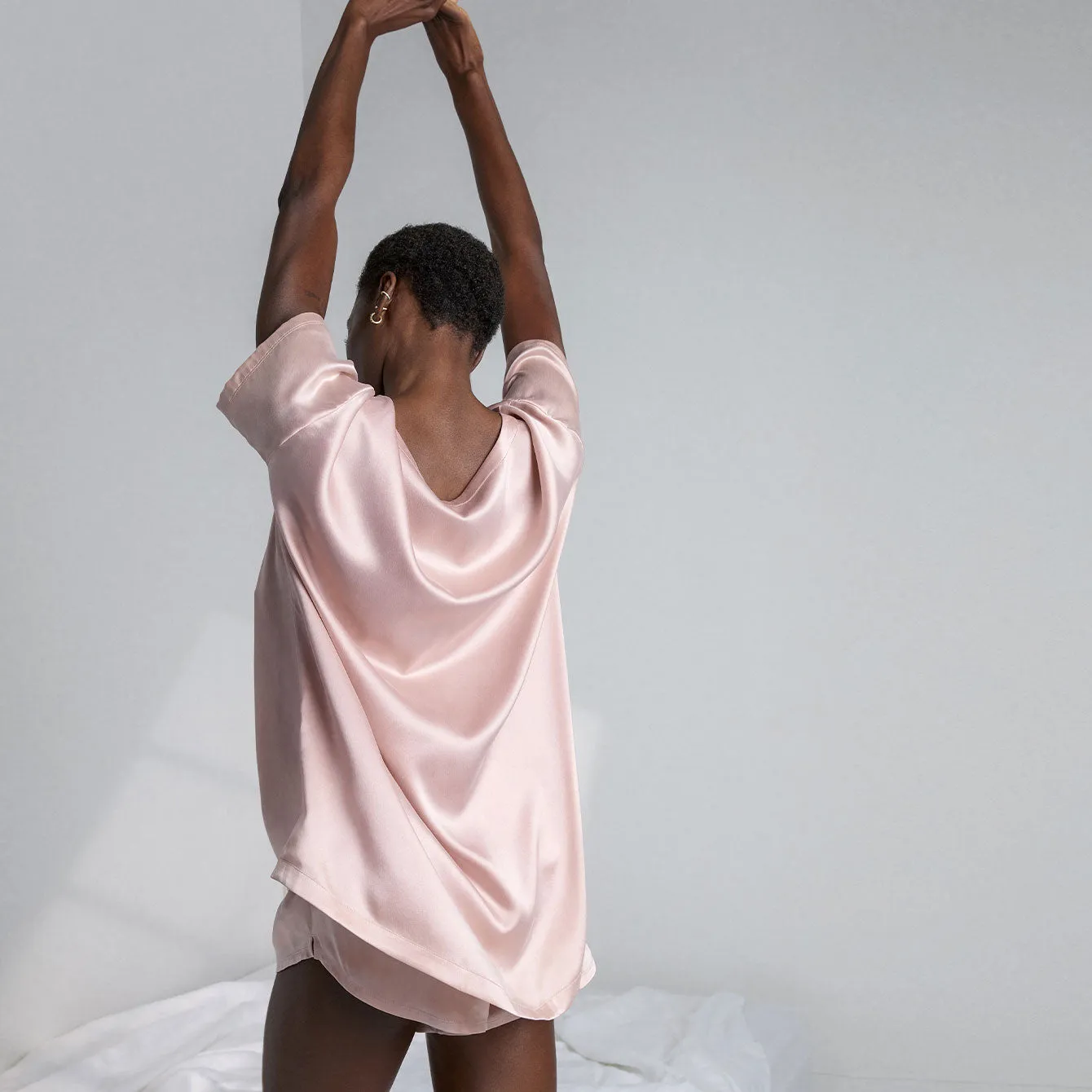 Washable Silk Tee Set