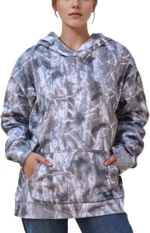 Womens Camo Hoodie Oversized Maple Leaf Print Sweatshirt Essentials Graphic Pullover Hoodies For Women