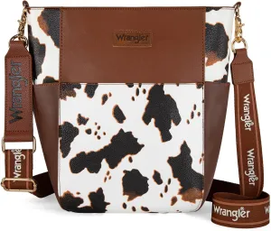Wrangler MEDIUM Crossbody Bag for Women Vegan Leather Bucket Handbags with Guitar Strap